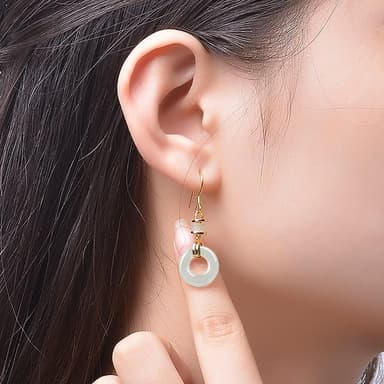 【Paiya 派亞】S925銀鑲嵌A貨翡翠耳環冰種玉石時尚女款耳墜耳飾ins交換禮物/過年送禮
