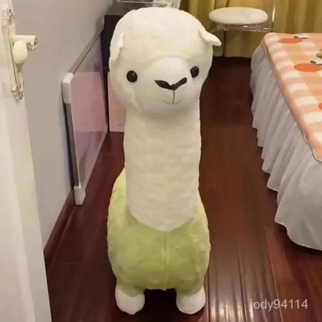 免運 羊駝坐凳 客廳換鞋凳 臥室座椅 羊駝娃娃 草泥馬娃娃 動物椅凳座椅 喬遷新居生日禮物 送女友凳子 椅子 3NK3