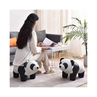 📣 禮物 📣 熊貓卡通動物椅凳 傢用客廳換鞋凳 創意造型椅子 實木小椅凳 沙發凳 傢用裝飾 交換禮物 新居入厝 喬遷送禮