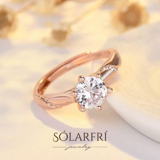 【SOLARFRi】輕奢閃耀戒指｜可調整戒圍大小 附品牌禮盒包裝 閨蜜生日情人節女友老婆母親聖誕禮物