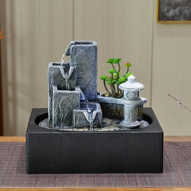 廠家直銷 中式佛像流水擺件循環水招財桌面噴泉加濕居家客廳辦公室開業禮品噴泉裝飾擺件辦公室加濕器轉運球禮物風水球風水擺件