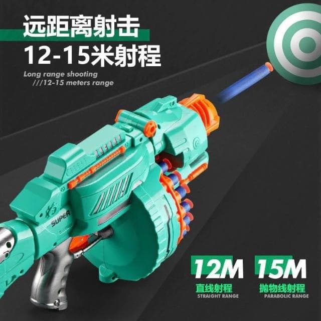 現貨台灣兒童電動軟彈槍電動連發 超大彈夾 附40發軟彈 無需上膛 露營遊戲 安撫益智 手眼協調 親子互動生日禮物