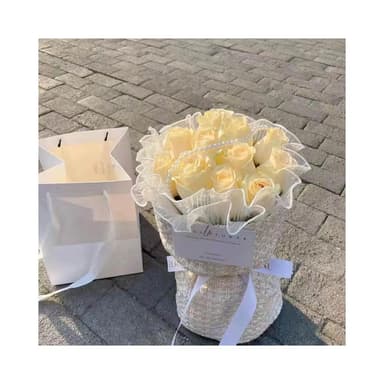 小香風碎冰藍 玫瑰花束 送女朋友閨蜜老婆老師母親節仿真香皂花  生日禮物 表白 求婚 聖誕 520禮物