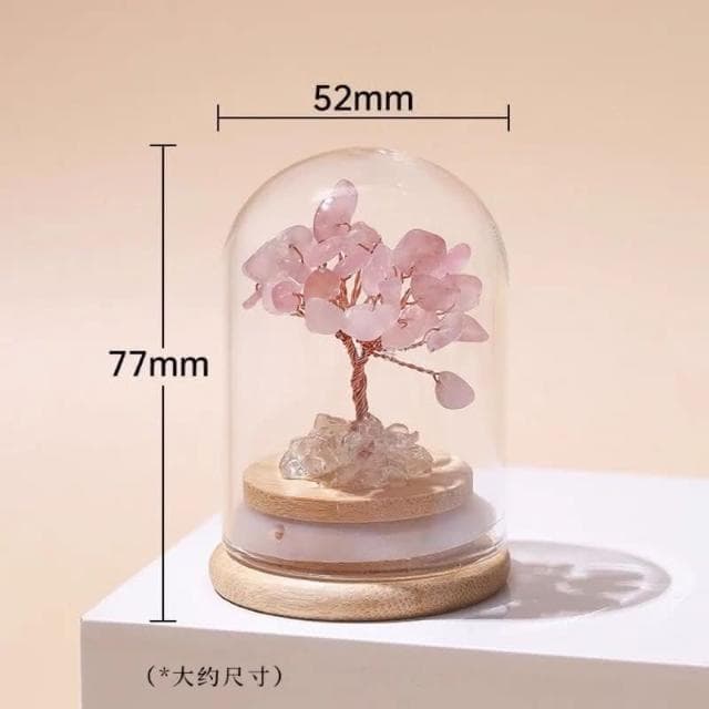 【開運堂】迷你水晶樹擺件許願樹許願瓶純手工編織微景觀水晶碎石能量石東菱玉紫晶黃水晶粉晶白水晶藝品閨蜜生日禮物聖誕禮物
