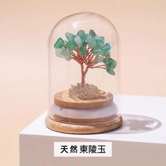 【開運堂】迷你水晶樹擺件許願樹許願瓶純手工編織微景觀水晶碎石能量石東菱玉紫晶黃水晶粉晶白水晶藝品閨蜜生日禮物聖誕禮物