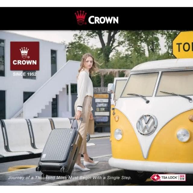 【CROWN 皇冠】BOXY 旅行箱 29吋上掀式框架拉桿箱 TSA海關安全鎖 boxy胖胖箱｜Chu Mai趣買購物
