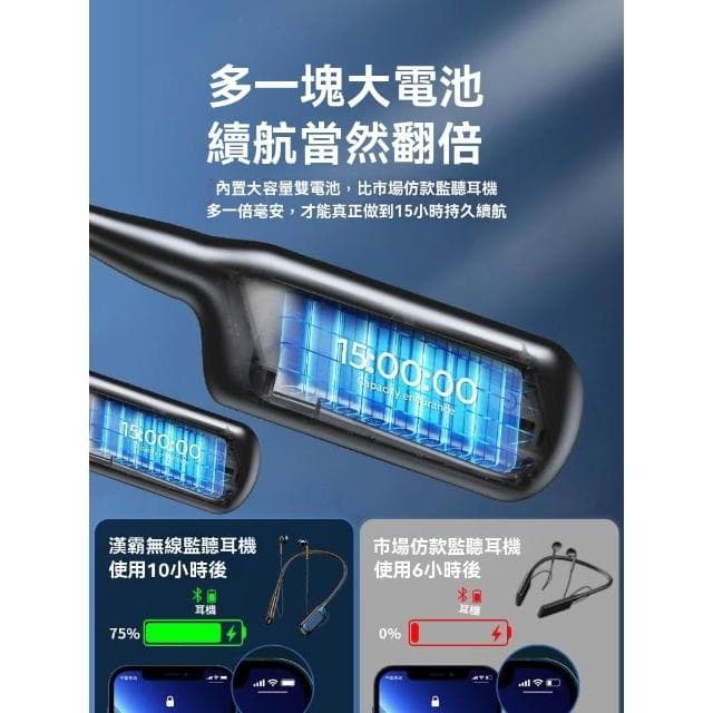 2025新款主播專用直播耳機無線監聽聲卡耳返網紅戶外頸掛脖式藍牙