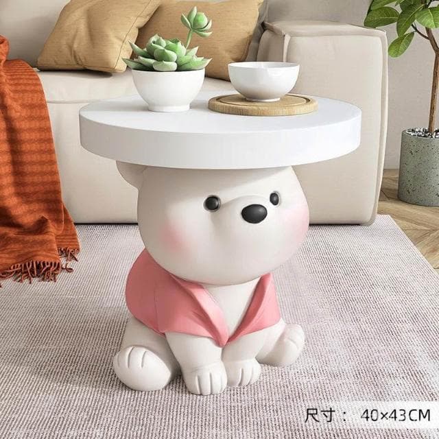 『免運~含稅』奶油風大型熊落地擺件傢居飾品茶幾客廳電視櫃沙發旁床頭喬遷禮物 QYMK