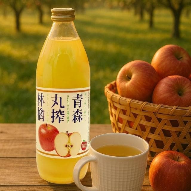 【Shiny】日本青森 100%純天然蘋果汁1000ml*2 百分百水果飲料甜品 原裝進口(質感玻璃瓶裝 拜訪送禮物)
