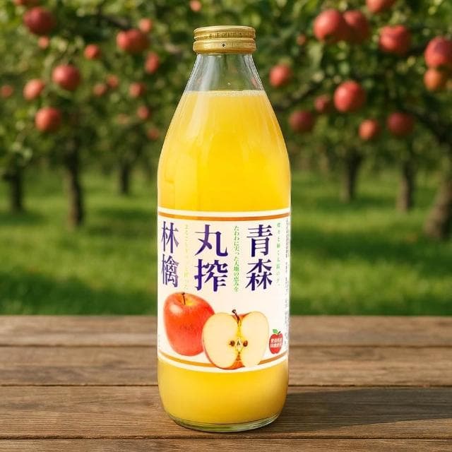 【Shiny】日本青森 100%純天然蘋果汁1000ml*2 百分百水果飲料甜品 原裝進口(質感玻璃瓶裝 拜訪送禮物)