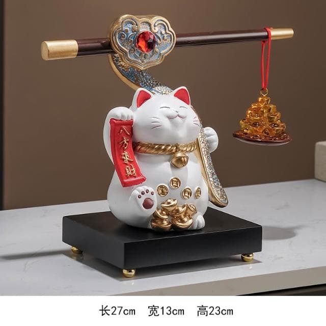 八方來財稱心如意招財貓擺件辦公室裝飾前臺店鋪搬家喬遷開業禮物