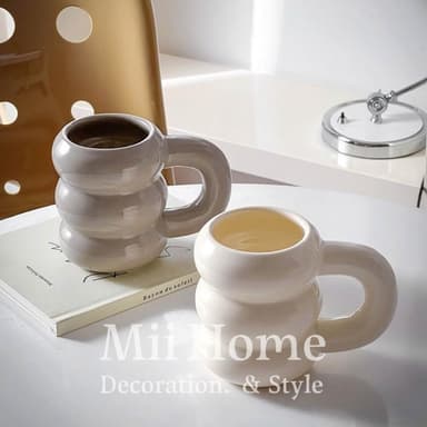 Mii厝邊   北歐灰色系胖胖杯 杯子 馬克杯 下午茶杯 造型杯 耐熱杯 水杯 茶杯情侶對杯設計杯交換禮物