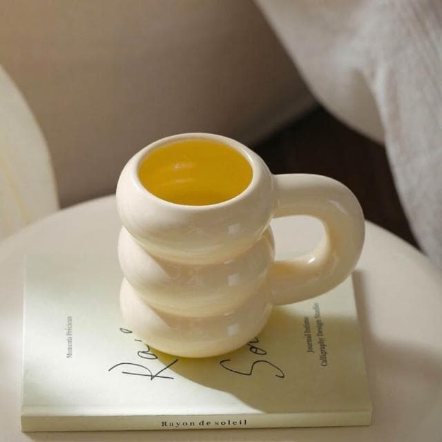 Mii厝邊   北歐灰色系胖胖杯 杯子 馬克杯 下午茶杯 造型杯 耐熱杯 水杯 茶杯情侶對杯設計杯交換禮物
