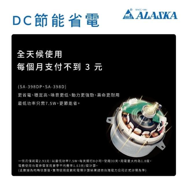 【ALASKA 阿拉斯加】ALASKA 阿拉斯加 SA-398DP Plasma淨化離子除菌 DC直流變頻 輕鋼架空清循環扇 附遙控器 全電壓 高雄永興照明
