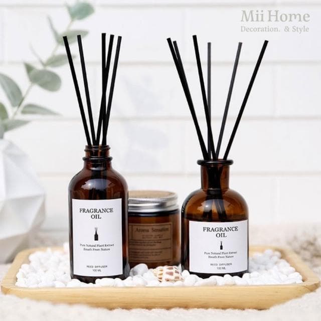 Mii厝邊 FRAGRANCE 法式茶色擴香瓶 香氛精油 擴香器 精油瓶 香薰精油 空氣清淨芳香劑 交換禮物