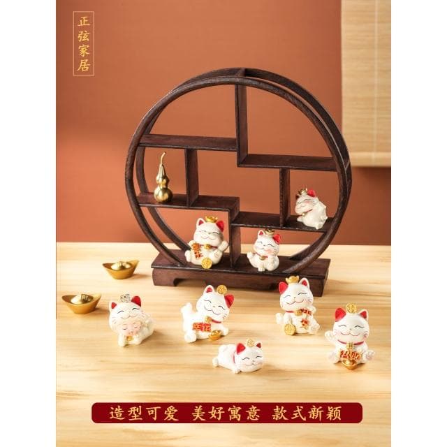 招財貓擺件開業禮物喬遷新居發財貓創意收銀前臺新婚生意興隆客廳