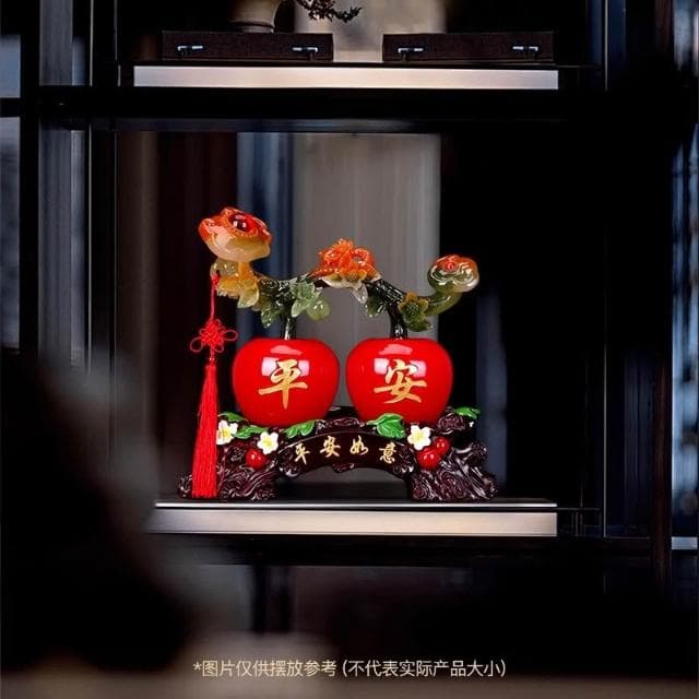 柿柿如意招財擺件客廳桌面酒櫃電視新房入宅喬遷好運連連開業禮物