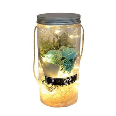 香皂花玫瑰許願瓶 手提氣氛裝飾瓶(情人節 聖誕禮物 畢業禮物 節日)