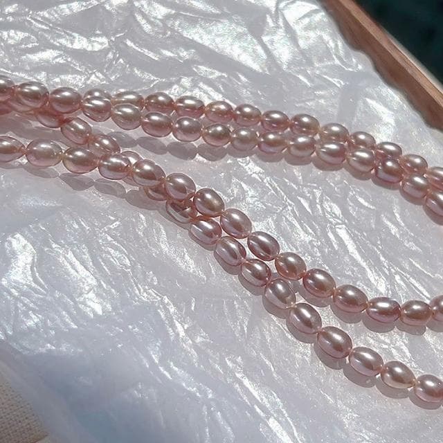【Paiya 派亞】溫柔法式葡萄紫淡水米形珍珠項鍊輕奢小眾鎖骨鏈女薰衣草浪漫交換禮物/過年送禮