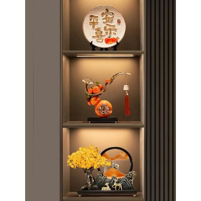 發財樹流沙畫擺件輕奢高檔客廳裝飾工藝品辦公室招財喬遷開業禮物
