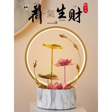 流水擺件迴圈水招財客廳桌面現代輕奢搬家開業禮物送喬遷新居禮品