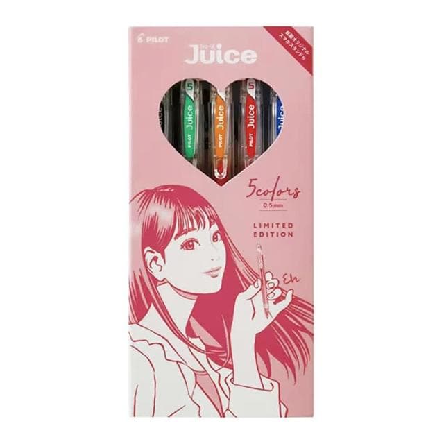 【PILOT 百樂】JUICE 果汁筆 生見 x江口插畫5色組 0.5mm 0.38mm 組合聖誕交換禮物 開學用品 送禮