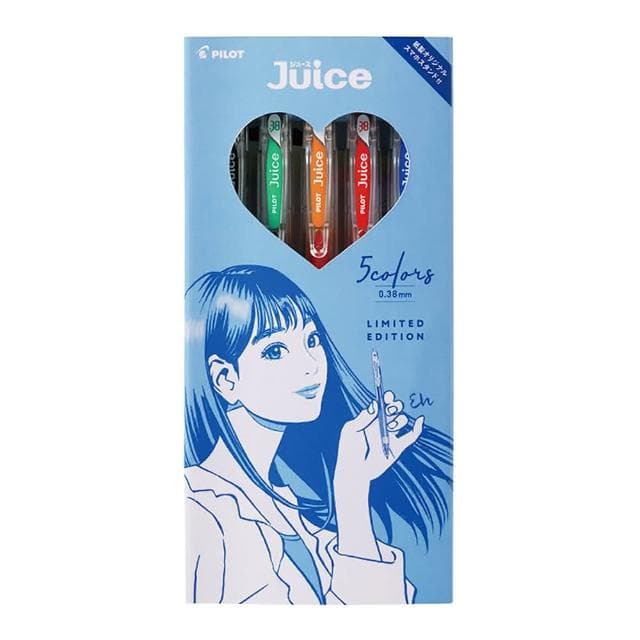 【PILOT 百樂】JUICE 果汁筆 生見 x江口插畫5色組 0.5mm 0.38mm 組合聖誕交換禮物 開學用品 送禮
