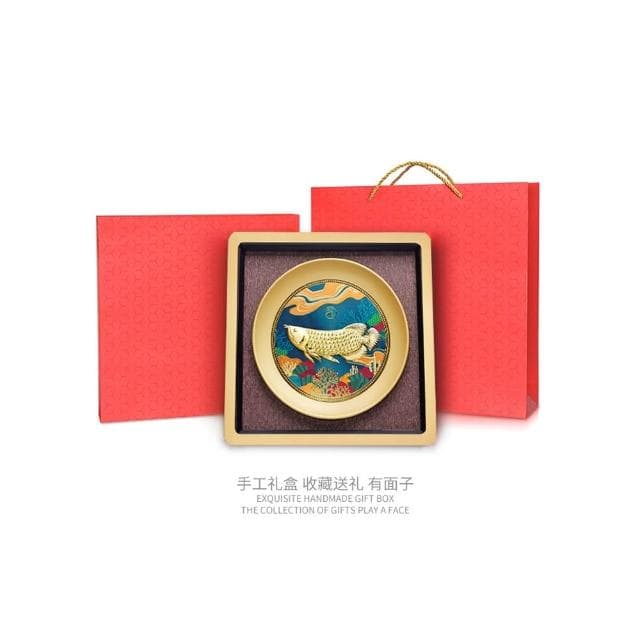 金龍魚擺件 招財金箔畫喬遷新居 搬家客廳辦公室公司 開業新年會禮物