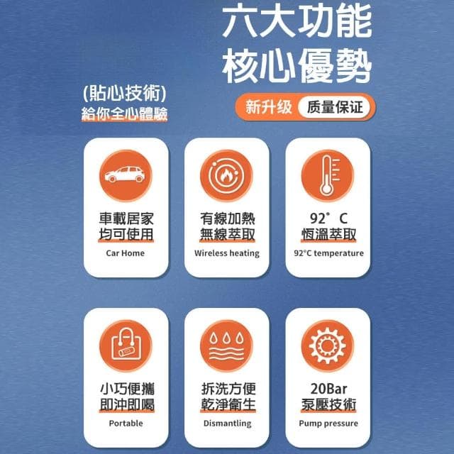【Felsted 菲仕德】隨身義式咖啡機 手持自動咖啡機 便攜咖啡機 美義式濃縮咖啡機 戶外攜帶式咖啡機