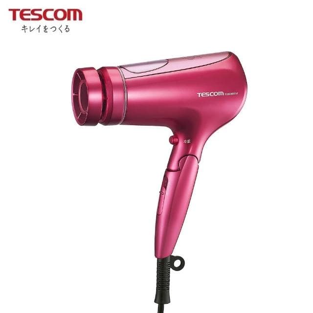 【TESCOM】大風量速乾負離子美髮白金奈米水霧膠原蛋白吹風機 TCD3000TW 桃紅色 TCD-3000TW