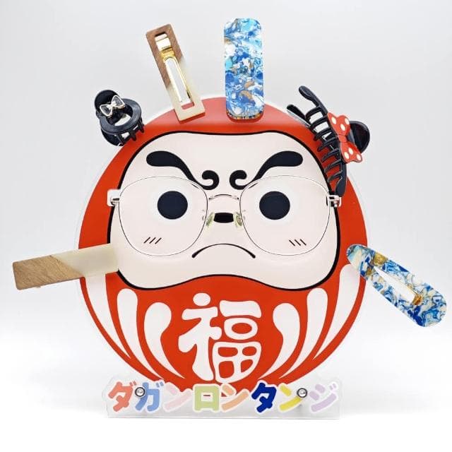 【longtanji】隆探吉 超可愛堅固壓克力眼鏡架 (交換禮物 聖誕禮物 裝飾架 達摩不倒翁 福神)