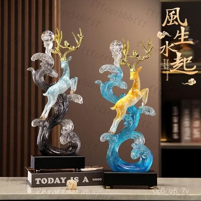 △風生水起一路高升落地擺件高級擺件招財擺飾客廳擺件玄關擺飾電視櫃酒櫃擺件裝飾品擺件喬遷禮物入厝禮物