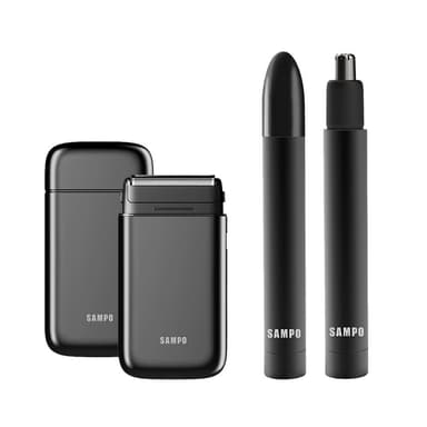 【SAMPO 聲寶】雙刀頭電鬍刀/刮鬍刀/鼻毛刀超值組父親節 EA-Z2002ML+EY-Z2204L