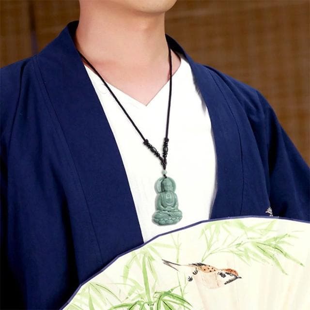 【LEEHER】翡翠項鍊/立體佛祖/阿彌陀佛/冰種玉石/吊墜/佛像/男女款/生日禮物/保平安/項鍊/佛牌項鍊/玉項鍊/避邪項鍊