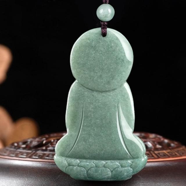 【LEEHER】翡翠項鍊/立體佛祖/阿彌陀佛/冰種玉石/吊墜/佛像/男女款/生日禮物/保平安/項鍊/佛牌項鍊/玉項鍊/避邪項鍊