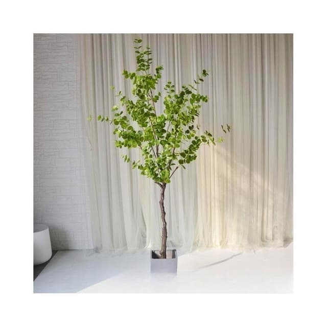 免運 仿真綠植盆景 室內裝飾 落地盆栽  仿真樹 仿真綠植裝飾 室內大型植物落地 尤加利 金錢葉 假樹人造盆栽