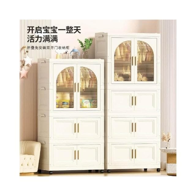 65cm寶寶衣櫃嬰兒收納櫃免安裝家用零食整理櫃衣服儲物兒童小衣櫃