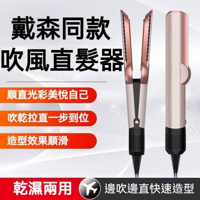 保固1年 吹燙一體直髮器 負離子吹風機 二合一吹風直髮器 乾濕兩用捲髮棒