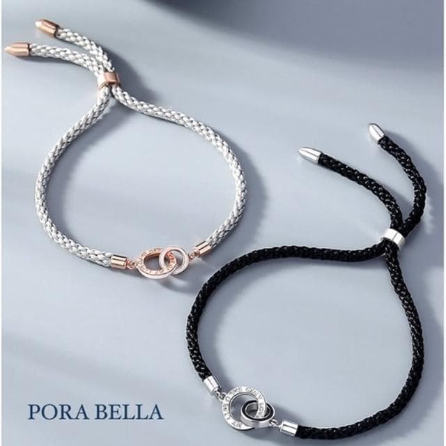 【Porabella】925純銀 純銀手鍊 幸運手鏈 愛心純銀 情人節禮物 告白情侶對鍊 銀飾Bracelets