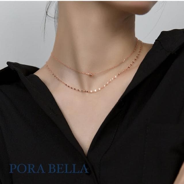 【Porabella】925純銀頸鍊鎖骨項鍊 小眾設計款ins風 情人節禮物 生日禮物  Necklace