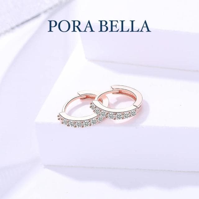 【Porabella】925純銀鋯石耳環 earrings