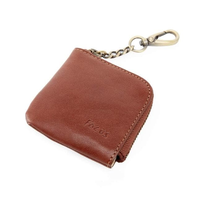 【FOCUS】經典原皮迷你方形拉鍊零錢包/復古小錢包(FTA0092 新品上市！)