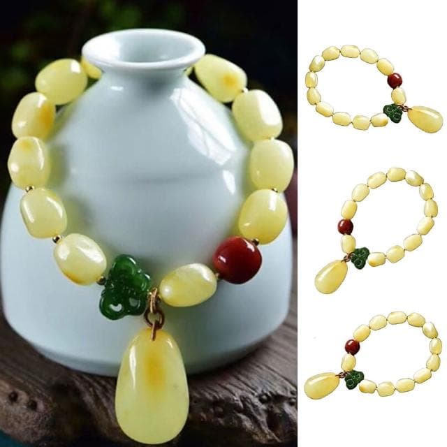 【LEESA】碧玉手鍊\南紅手串\玉手鍊\天然蜜蠟手鍊\黃蜜蠟手串\女手鍊吊墜手鍊\女飾品\送長輩\送女生\禮物