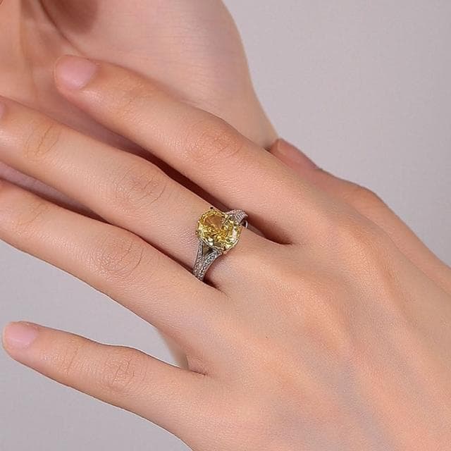 【LEESA】純銀戒指\黃寶石婚戒\指環\高級飾品\食指戒\鴿子蛋婚戒\冰花切戒指\招財戒指\送長輩\送女生\禮物