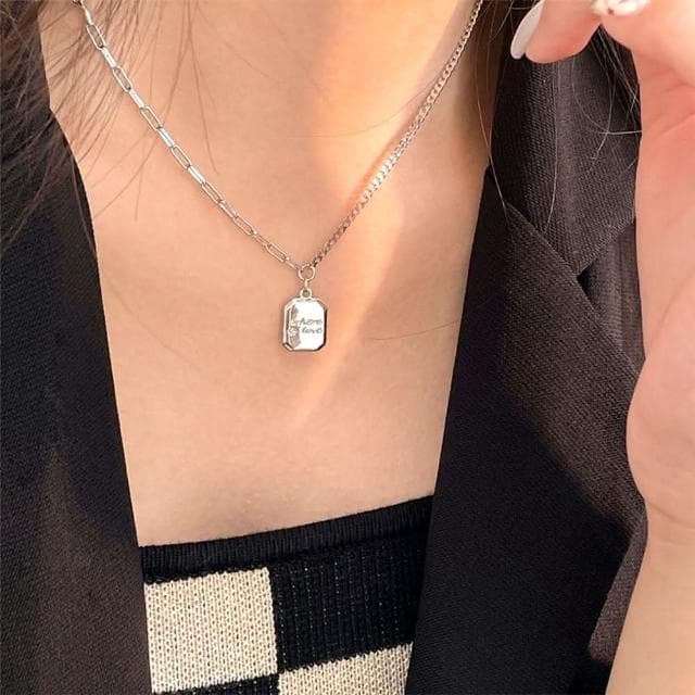 【LEESA】S925純銀項 韓國項鍊 韓款項錬 閨蜜 項鍊 禮品 情侶禮物 網紅項鍊 簡約風格 銀項鍊