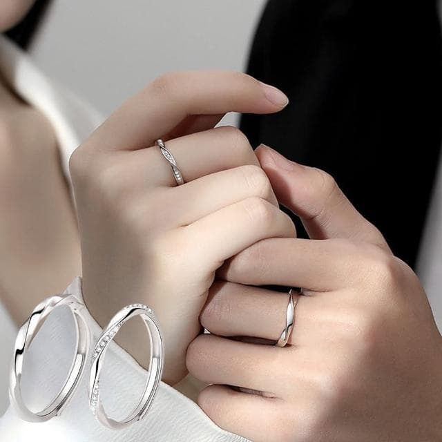 【LEESA】戒指男\戒指女生\情侶戒指\高級飾品\純銀戒指\可調式戒指\婚禮小物\女生禮物\七夕禮物\女友禮物