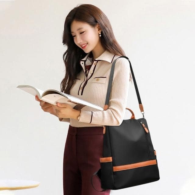 【LEESA】尼龍包包\後背包\肩背包\3way包包\雙肩包\休閒背包\防盜背包\黑色包包\出國後背包\媽媽包\女生禮物