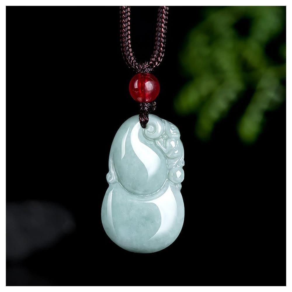 【LEESA】葫蘆吊墜\玉石項鍊\翡翠項鍊\招財納福\玉項鍊\保平安\玉葫蘆\護身符\本命年\禮物\吊墜\玉墜
