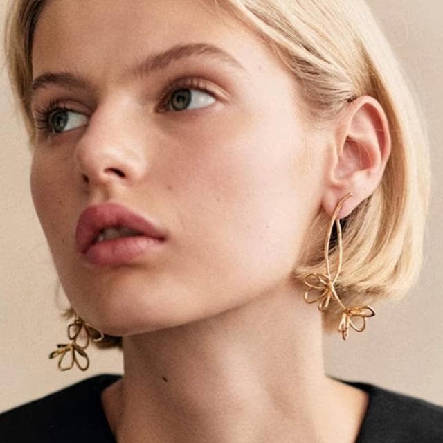 【LEESA】純銀耳環\飾品\耳環\耳飾\女生耳環\法式耳環\大耳環\復古\耳環夾式\耳釘\s925純銀針\耳釘\配飾\鏤空