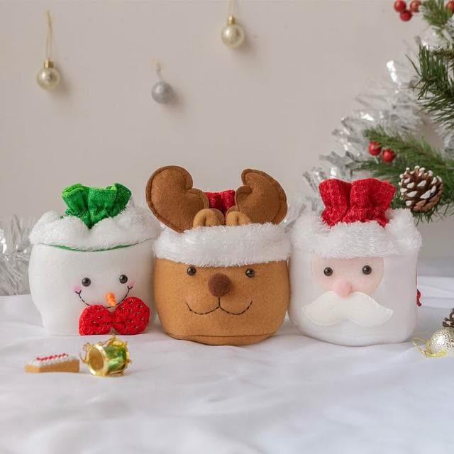 【MUMUSHOP】MUMU TM00996 可愛造型束口袋 聖誕禮物 束口袋 交換禮物 聖誕節 絨布袋 絨布束口袋 植絨束口袋 絨布袋
